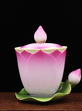 速发化邮德包白瓷净水杯带盖圣水杯 观音财神供奉供水杯佛具用品