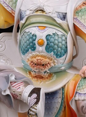 速发太坛三太子树脂像中吒元帅16寸坐哪子雕像家用桌面中式新款摆