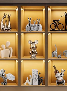 速发轻奢高档红酒架酒柜装饰品摆件家电居视柜简约客厅高档工艺品