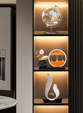 速发时来运件流沙饰摆转客厅电视柜酒柜玄关轻奢高档高级装画品办