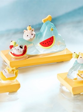 速发故山淘宝文创千里江宫冰山办桌室公面装饰创意摆件乔迁新居礼