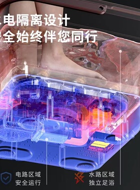 志高折叠泡脚桶恒温加热电动按摩