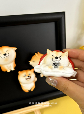 呆萌柴犬冰箱贴小动物装饰磁吸