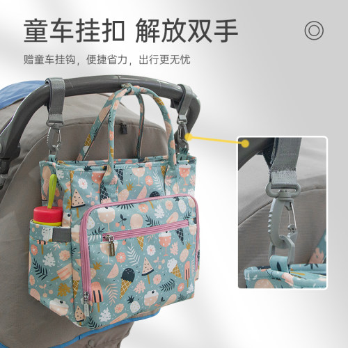 妈咪包轻便手提包大容量保温托特包防水斜挎婴儿包收纳妈妈母婴包 - 图3