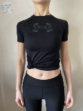 Under armour, быстросохнущая футболка для спортзала, (в наличии на складе), для бега, короткий рукав, в обтяжку