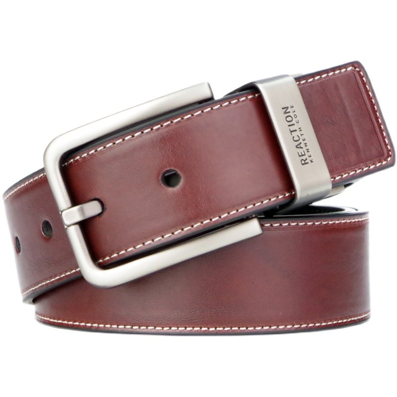 美式复古KC针扣式纯皮腰带男土皮带男十大品牌设计感小众高级感,淘宝优惠券,粉丝福利购,淘宝优惠卷