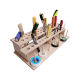 Leather tool holder solid wood storage rack