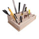 Leather tool holder solid wood storage rack