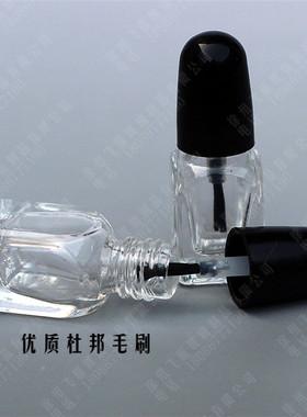 透明玻璃胶水带盖指甲油瓶