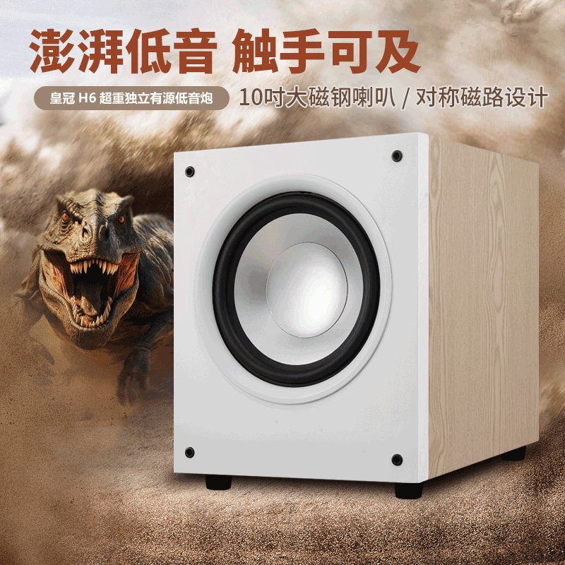 皇冠H6发烧级hifi音响套装家用蓝牙书架有源ktv音箱10寸低音炮 - 图2