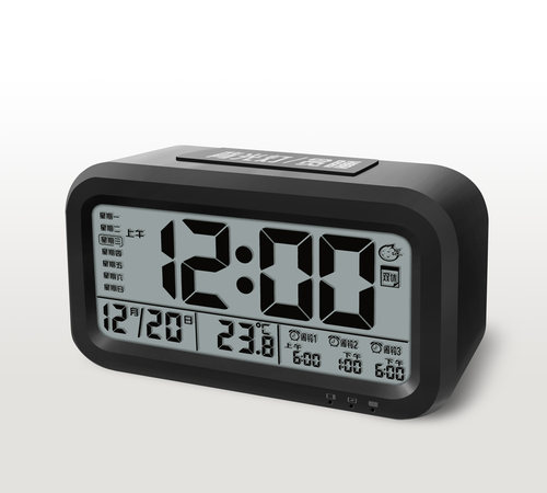 语音报时聪明钟闹钟智能夜光静音电子表Electronic alarm clock - 图1