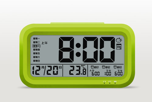 语音报时聪明钟闹钟智能夜光静音电子表Electronic alarm clock - 图0