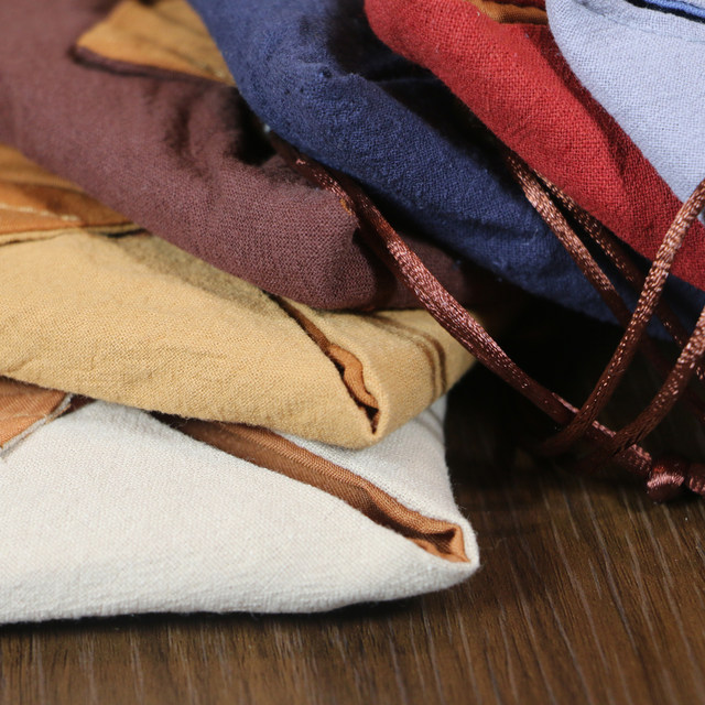 Wrinkled cloth high-end brocade bag built lamp storage bag teapot bag cloth