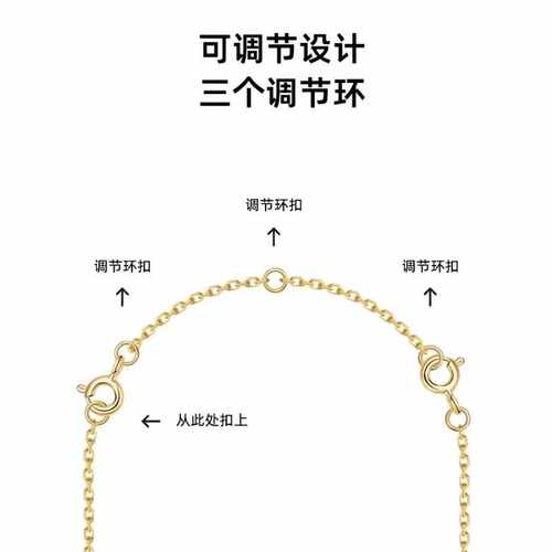 925纯银四叶草项链锁骨延长链18k玫瑰金白金黄金加长调节链子配件 - 图3