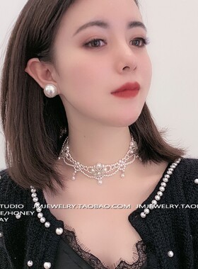 韩国高级渐变色925银针马贝耳钉