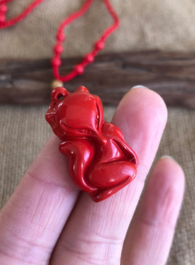 小狐狸高含量本命年证书护身挂件