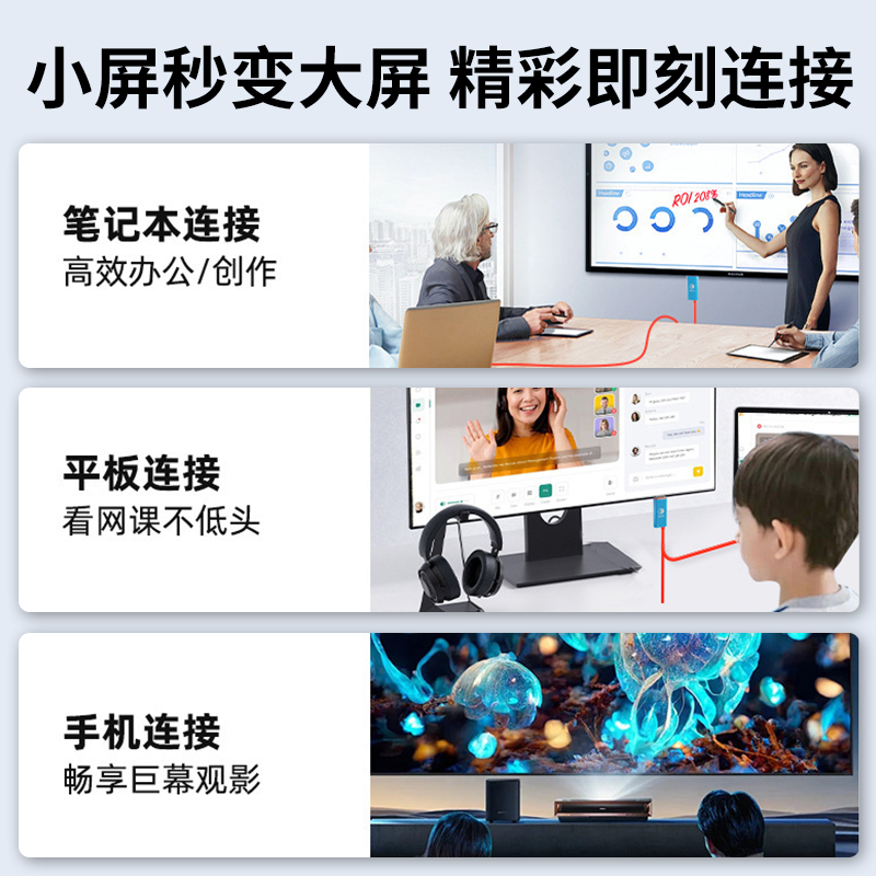适用Switch2/1代投屏线高清同屏便携底座充电器typec转HDMI高清电视连接ns2配件游戏机转换拓展坞任天堂配件 - 图3