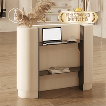 eighteen Paper Front Desk Welcome Reception Desk Collection Silver Clothing Shop Small Minimalist Counter Mall Exhibition Mobile Bar