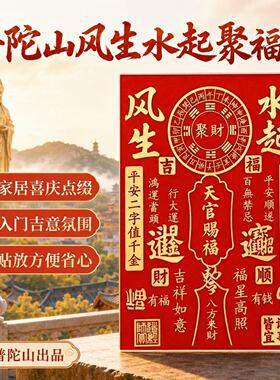 八方来财门贴摆件招财店铺做生意