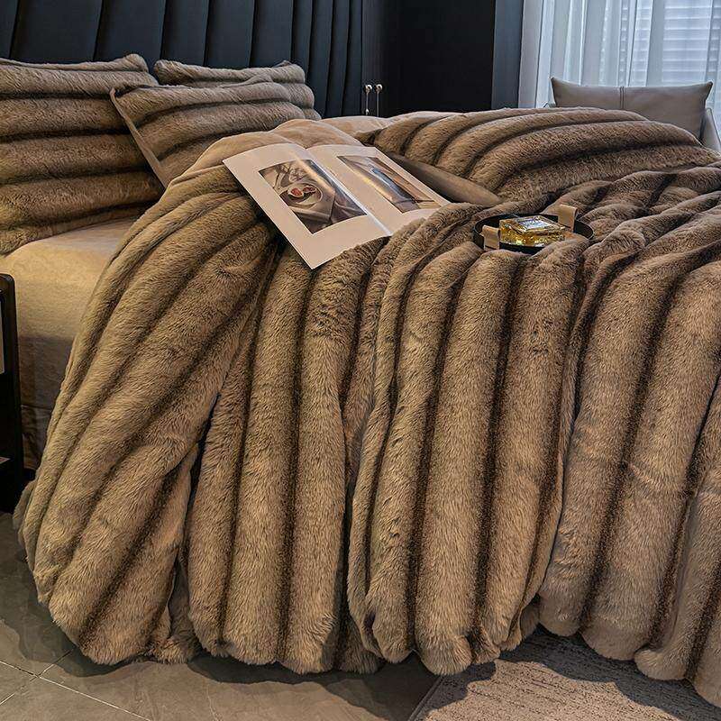 A类冬季兔毛绒四件套牛奶绒珊瑚绒加厚保暖裸睡床单被套轻奢床品4,淘宝优惠券,粉丝福利购,淘宝优惠卷