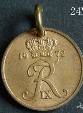 首饰真品手工外国吊坠24mm硬币