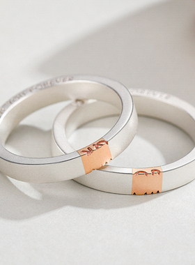 情侣戒指9K金原创定制