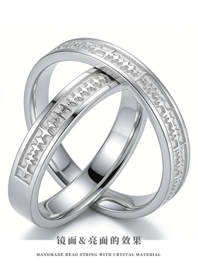 情侣足银原创闭口戒指手工定制