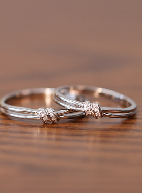 闺蜜999足银甜美闭口戒指定制