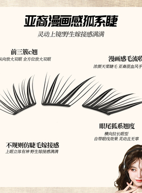 免胶不朽情缘假睫毛亚裔单簇分段