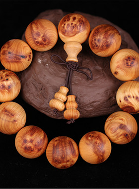 崖柏手串雀眼陈化料男原创设计