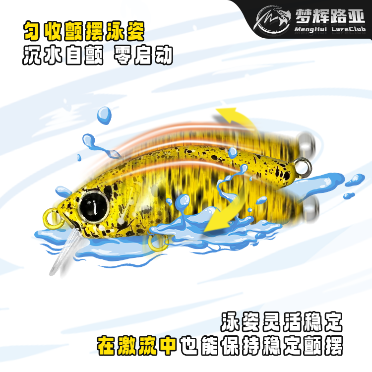 梦辉精灵微物米诺慢收启动6088三本钩翘嘴鳜鱼鲈鱼米诺路亚饵,淘宝优惠券,粉丝福利购,淘宝优惠卷