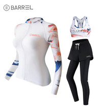 barrel sunscreen woman long pants diving jellyfish surf full body sport shorts suit spa swimsuit blouse