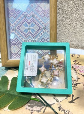 广西非遗壮锦四叶草手链民族风手工文创礼物广西非遗伴手礼