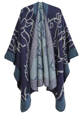 shawl large jacquard totem 时尚大披肩斗篷旅游空调盖毯男女款