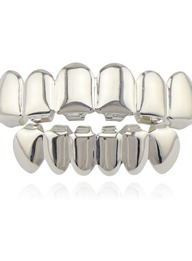 Gold Plated Teeth Halloween Costume Men Hip Hop Fangs Grill