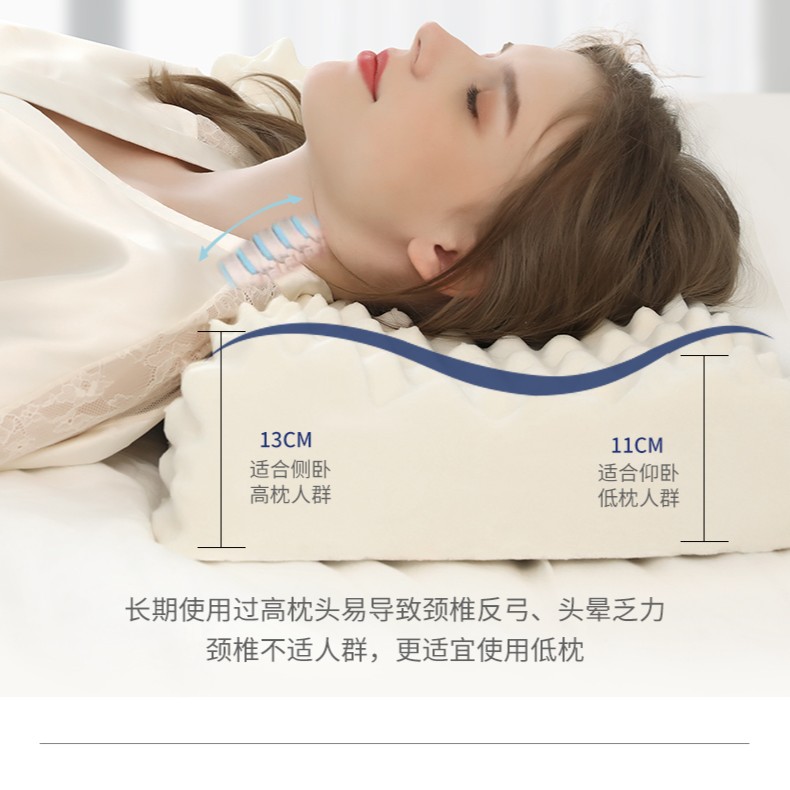 福满园泰国乳胶枕头一对装枕芯护颈椎睡眠单人双人枕睡眠记忆