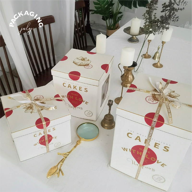 生日蛋糕盒子包装盒家用6/8/10寸双层加高生日蛋糕盒网红一次性,淘宝优惠券,粉丝福利购,淘宝优惠卷