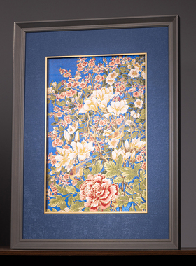非遗工艺玉兰海棠牡丹花装饰画