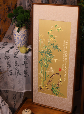 云锦非遗工艺卷轴挂画