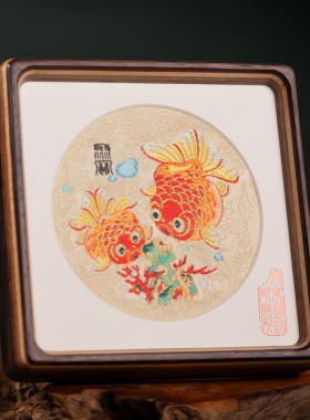 金玉聚宝锦鲤摆件伴手礼