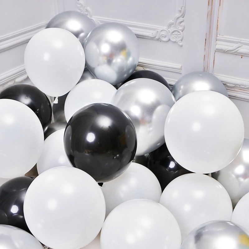 白色金属质感银色气球情人节场景装饰求婚生日派对哑光乳胶汽球,淘宝优惠券,粉丝福利购,淘宝优惠卷