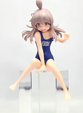 二次元美少女坐姿泳装模型摆件