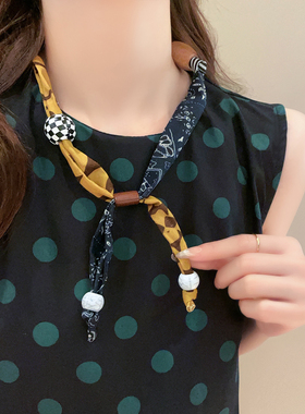 时髦布艺趣味拼接项链