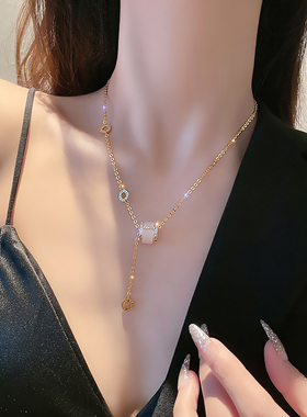 韩国轻奢小众小蛮腰项链戒指圈锁骨链2025年新款女脖链冷淡风颈链