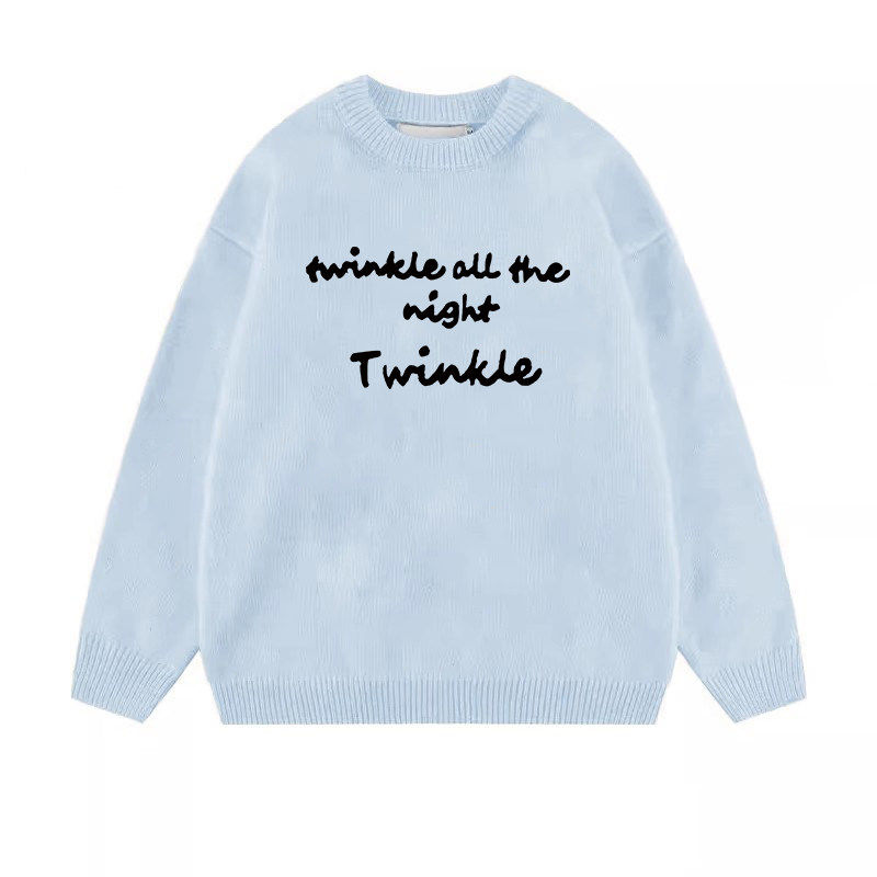 毛衣女冬季保暖加绒加厚款字母圆领套头宽松慵懒风可外穿内搭上衣,淘宝优惠券,粉丝福利购,淘宝优惠卷