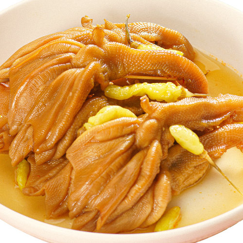 春江泡椒去骨鸭掌脱骨鸭脚柠檬广西特产小吃辣味零食无骨泡鸭爪 - 图1