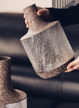 新中式花瓶玻璃鲜花插花摆件