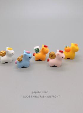 马年吉祥马上有钱花车载摆件