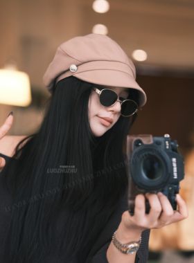 罗猪猪【章若楠同款】八角帽女秋冬大头围显脸小画家报童贝雷帽子