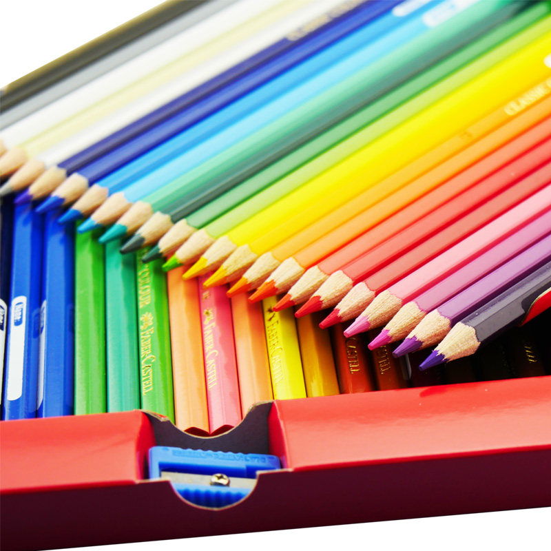 德国辉柏嘉48色油性彩铅经典美术彩笔绘画36色城堡72色彩色铅笔 100色手绘专业画笔初学者学生用美术绘画套装,淘宝优惠券,粉丝福利购,淘宝优惠卷